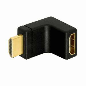Adaptateur HDMI Mâle / Femelle coudé haut - 65072