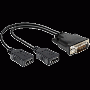 Adaptateur DMS-59 mâle vers 2x HDMI femelle 20cm - 65280