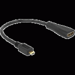 Adaptateur micro HDMI D Mâle vers HDMI Femelle - 65391