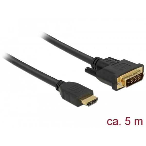 Câble bi-directionnel HDMI vers DVI 24+1 5m - 85656