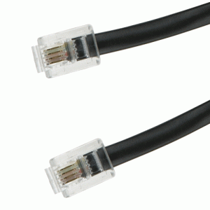 Câble téléphonie RJ11 Mâle / Mâle droit 2m -