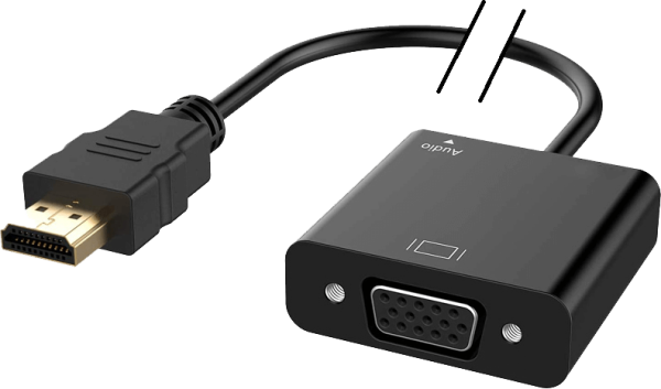Câble vidéo HDMI vers VGA + AUDIO  1,8m - KO1370180V2