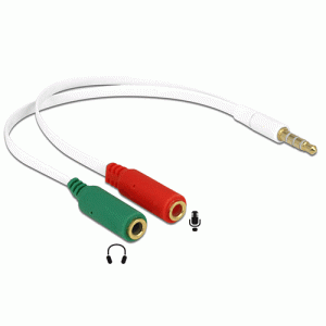 Adaptateur audio 4 contacts vers 2x 3 contacts - 65447