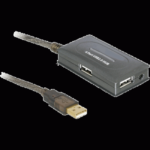 Prolongateur USB 2.0 actif A M/F 10m + HUB - 82748