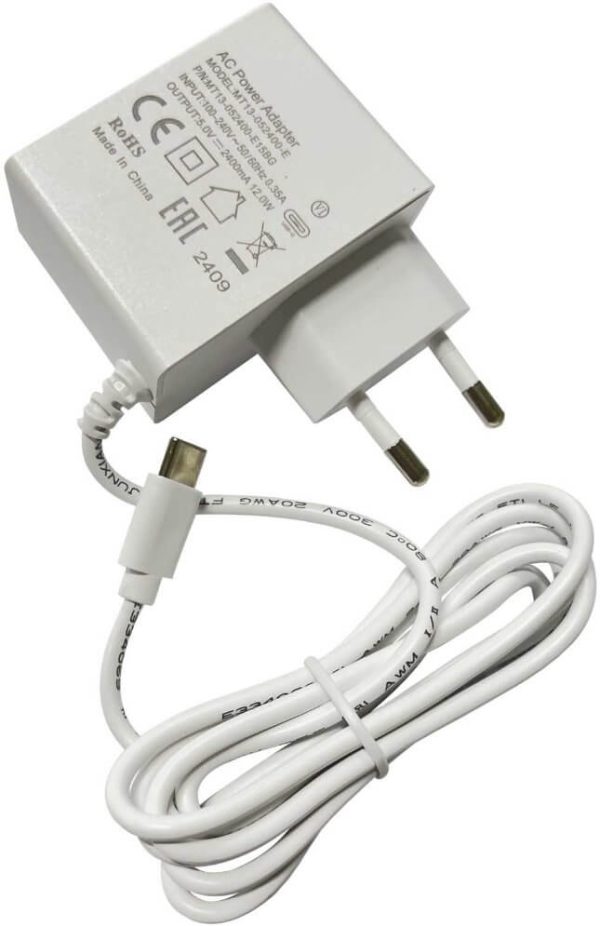 Alimentation 5V 2,4A 12W USB C avec câble -