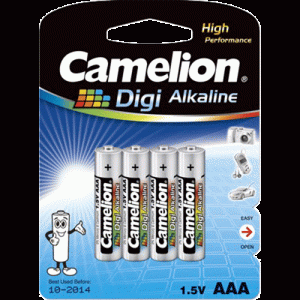 Pack 4 piles Digi alcaline LR03 AAA Long life - LR03-BP4DG