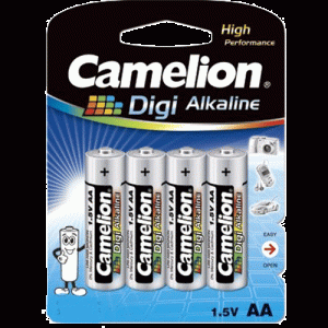 Pack 4 piles Digi alcaline LR06 AA Long life - LR6-BP4DG