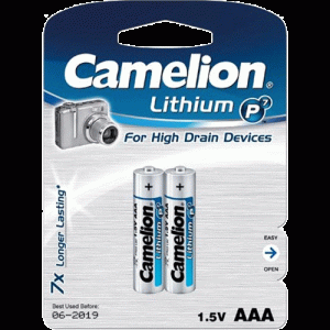Pack 2 piles Lithium LR03 AAA Ultra Long life - FR03-BP2