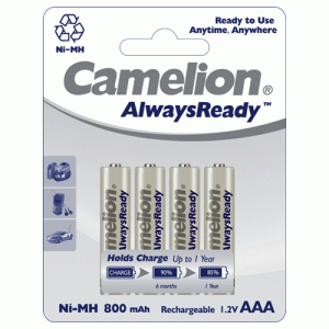 Pack 4 accus LR03 Ready To Use NiMH 800mAh - NH-AAA800ARBP4