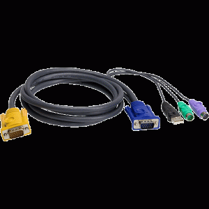 Câble KVM 2L-5302UP - USB/PS2/VGA vers SPHD 2m - 2L-5302UP