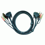Câble KVM 2L-7D02UD - USB/DVI/AUDIO 1.8m - 2L-7D02UD