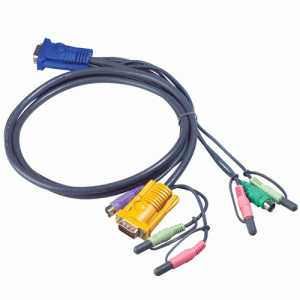 Câble KVM 2L-5302P - VGA/PS2/AUDIO vers SPHD 1.8m - 2L-5302P