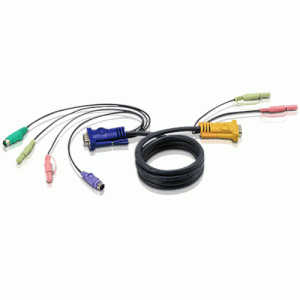 Câble KVM 2L-5305P - VGA/PS2/AUDIO vers SPHD 5m - 2L-5305P