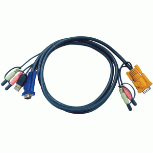 Câble KVM 2L-5302U - VGA/USB/AUDIO vers SPHD 1.8m - 2L-5302U