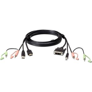 USB KVM Cable with Audio 1,8M USB HDMI to DVI-D - 2L-7D02DH