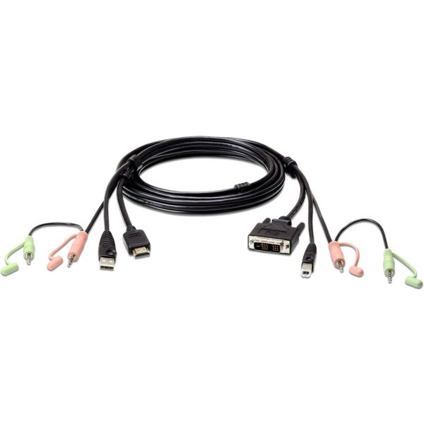 USB KVM Cable with Audio 1,8M USB HDMI to DVI-D - 2L-7D02DH