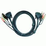 Câble KVM 2L-7D02U - USB/DVI-D/AUDIO 1.8m - 2L-7D02U
