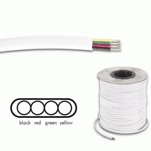 Rouleau de câble méplat RJ11 4 fils 100m blanc - KO3101B