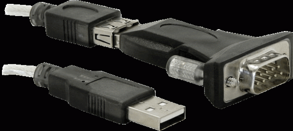 Câble adaptateur USB2.0 série RS232A DB9M 87cm - 61425