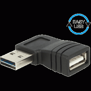 Adaptateur USB 2.0 Easy USB A M /USB A F coudé G/D - 65522