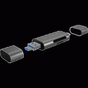 Mini Lecteur de cartes USB (3 con.) SD microSD - IB-CR200-C