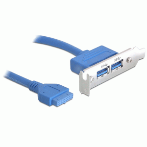 Adaptateur slot USB 3.0 2 ports A Low Profile - 82976