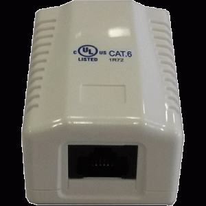 Prise monobloc 1 RJ45 U/UTP Cat 6 - EO4960C6