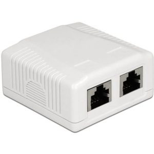 Prise monobloc 2 RJ45 STP Cat 6A - 86197