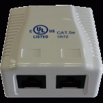 Prise monobloc 2 RJ45 U/UTP Cat 5e - EO4962