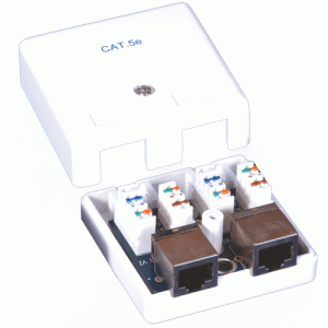 Prise monobloc 2 RJ45 STP Cat 5e - EO4963