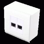 Prise complète 2 RJ45 U/UTP Cat 6 format Legrand - EO4966-2C6