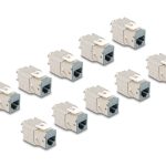 Pack de 10 embases CAT6A sans outils grises - 88120