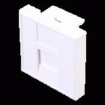 Plastron 1 RJ45 45x45 blanc - EO4985