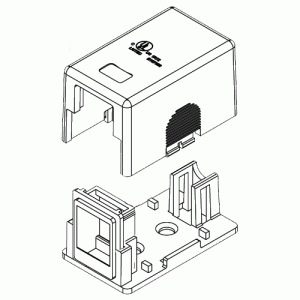 Boite monobloc pour embase réseau 1 sortie