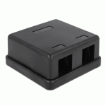 Boite monobloc noir pour embase réseau 2 sorties - 86257