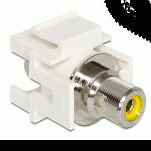 Embase Keystone RCA femelle > RCA femelle jaune - 86306