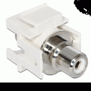 Embase Keystone RCA femelle > RCA femelle blanc - 86307