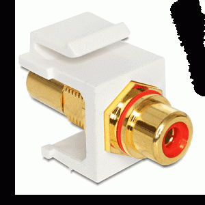 Embase Keystone RCA femelle > RCA fem. rouge gold - 86308