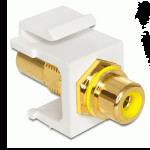 Embase Keystone RCA femelle > RCA fem. jaune gold - 86309