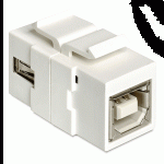 Embase Keystone USB2.0 A femelle >USB2.0 B femelle - 86320