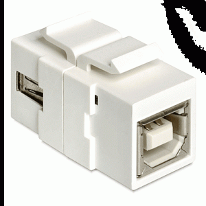 Embase Keystone USB2.0 A femelle >USB2.0 B femelle - 86320