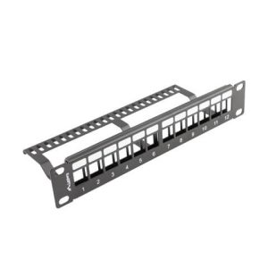 Panneau de brassage nu 10" 1U 12 ports Keystone - PPKS-9112-B