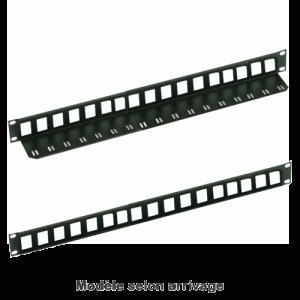 Panneau de brassage nu 19" 1U 16 ports Keystone - EO5116P