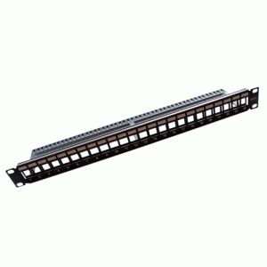 Panneau de brassage nu 19" 1U 24 ports Keystone - EO5124P