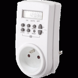 Prise électrique programmable hebdomadaire LCD - E305W3