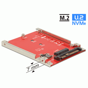 Convertisseur 2"1/2 U.2 SFF-8639 > M.2 NVME M 7mm - 62725