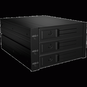 Backplane 3 disques 3"1/2 Sata / SAS noir - IB-563SSK