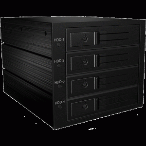 Backplane 4 disques 3"1/2 Sata / SAS noir - IB-564SSK