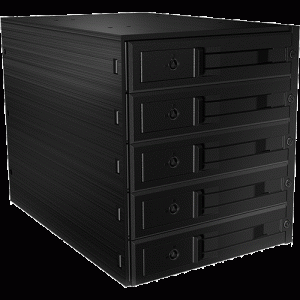 Backplane 5 disques 3"1/2 Sata / SAS noir - IB-565SSK