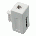 Prise Gigogne filtre ADSL 2/2+ blanche - KO6566-21W